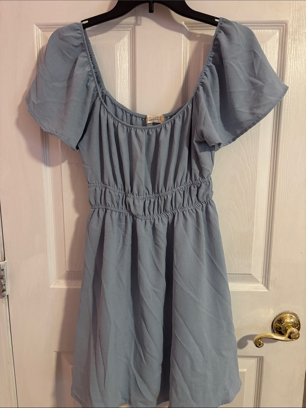 Altar’d State Light Blue Puff Sleeve Sundress